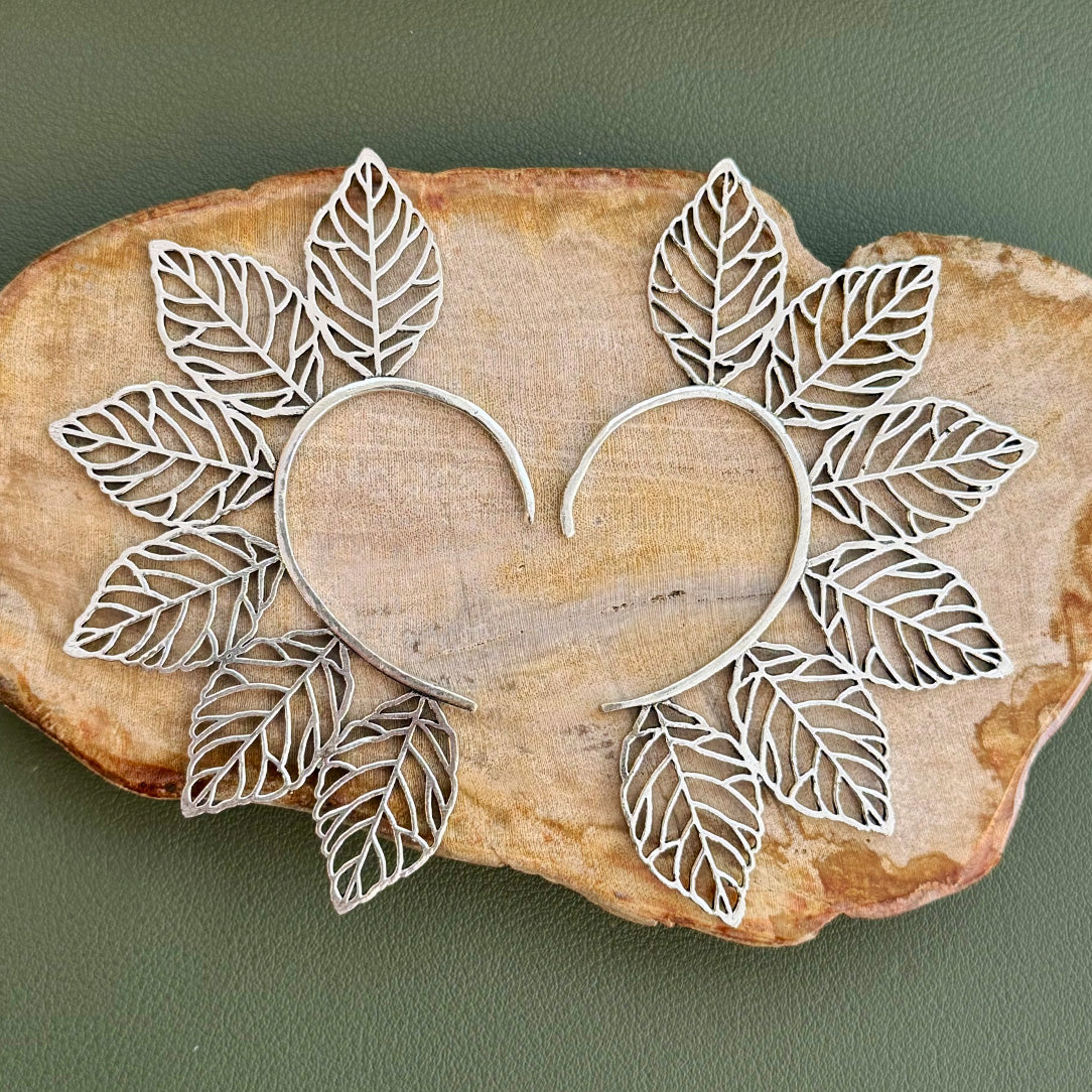 Leaf Ear Cuffs - Silver