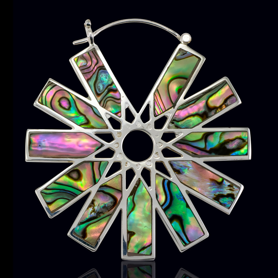 Star Seed Hoops - Silver Post