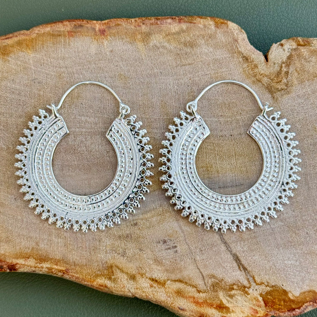 Sheba Hoops - Silver Posts