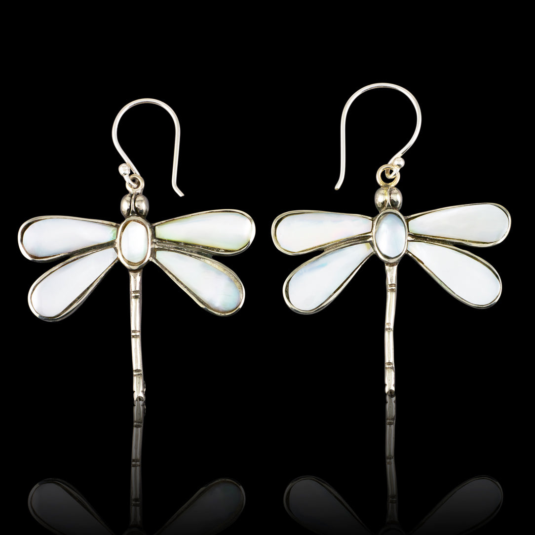 Shell Dragonflies - Silver Posts