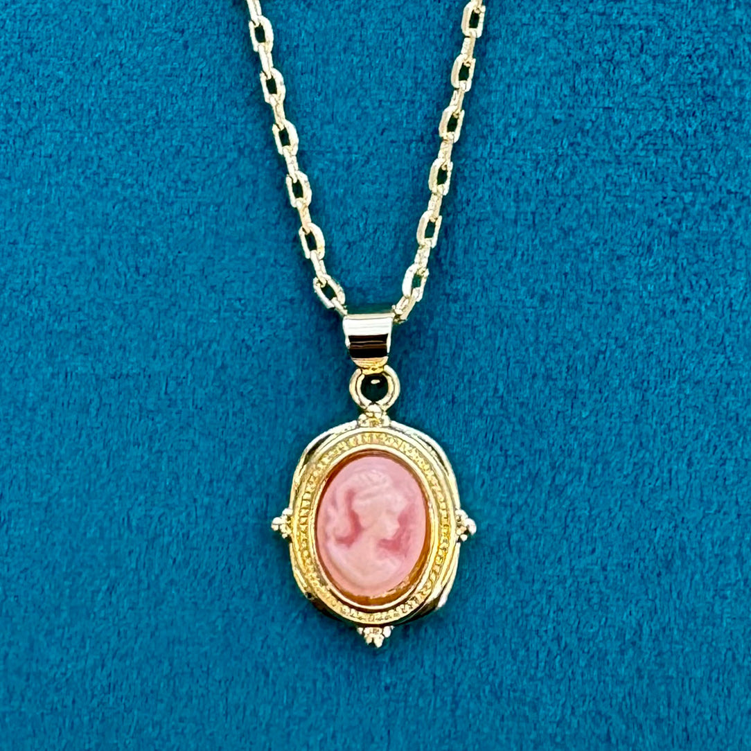 Delphina Mini - Pink Resin Cameo