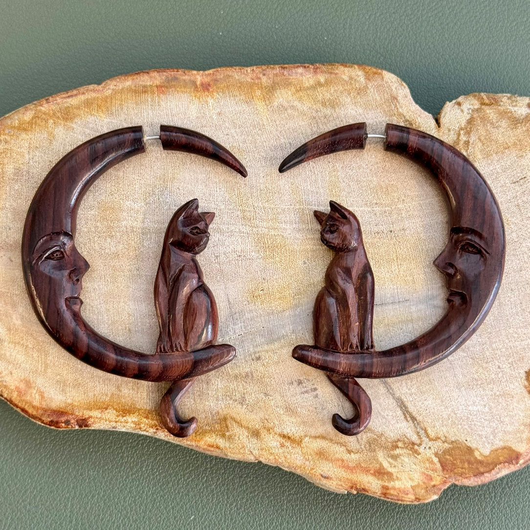 Cradled Cats - Wood