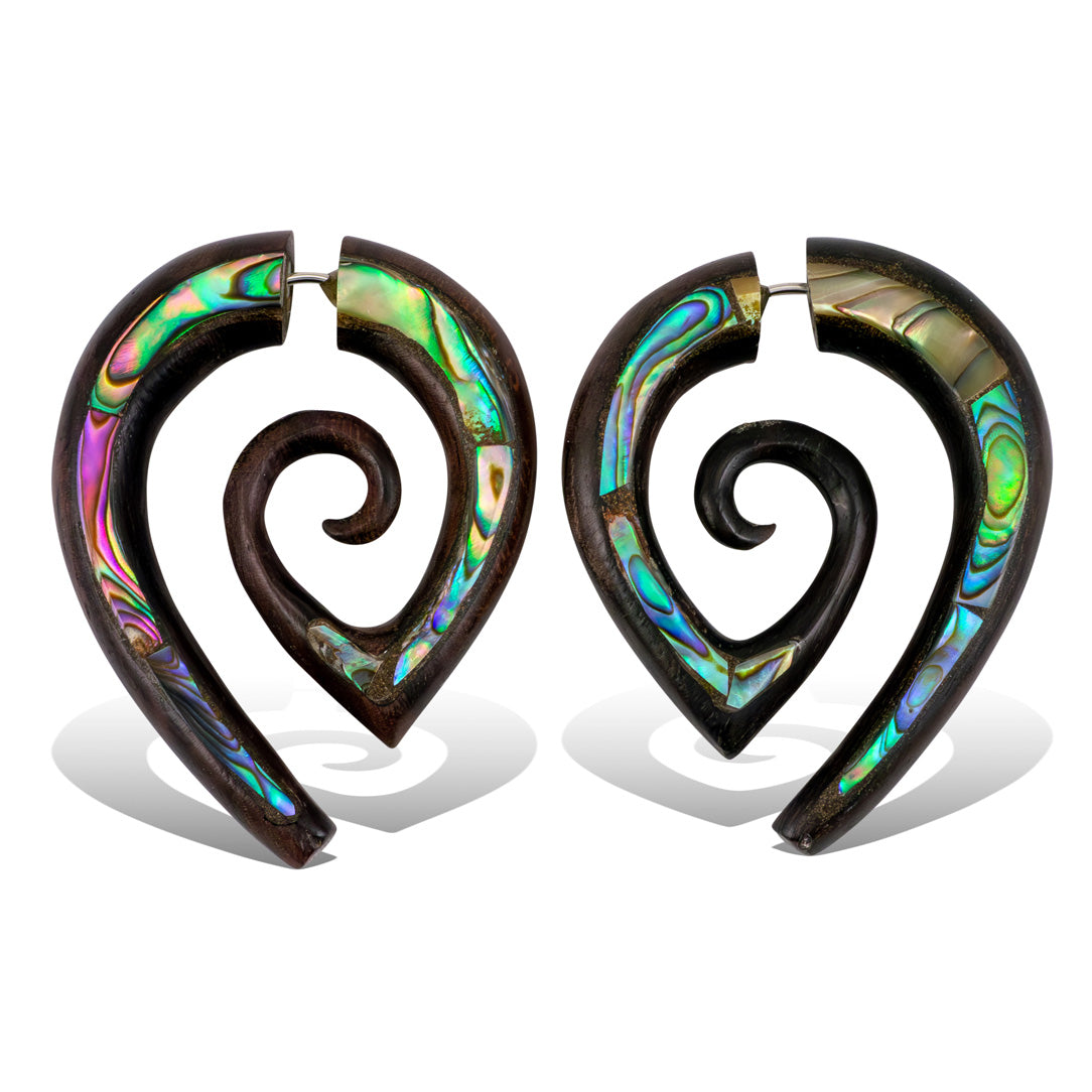 Nexus Spirals - Wood with Abalone