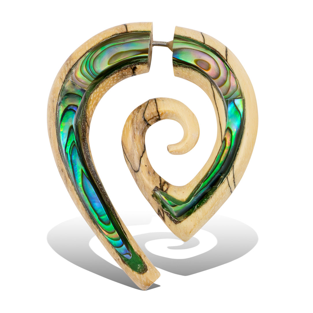 Nexus Spirals - Wood with Abalone