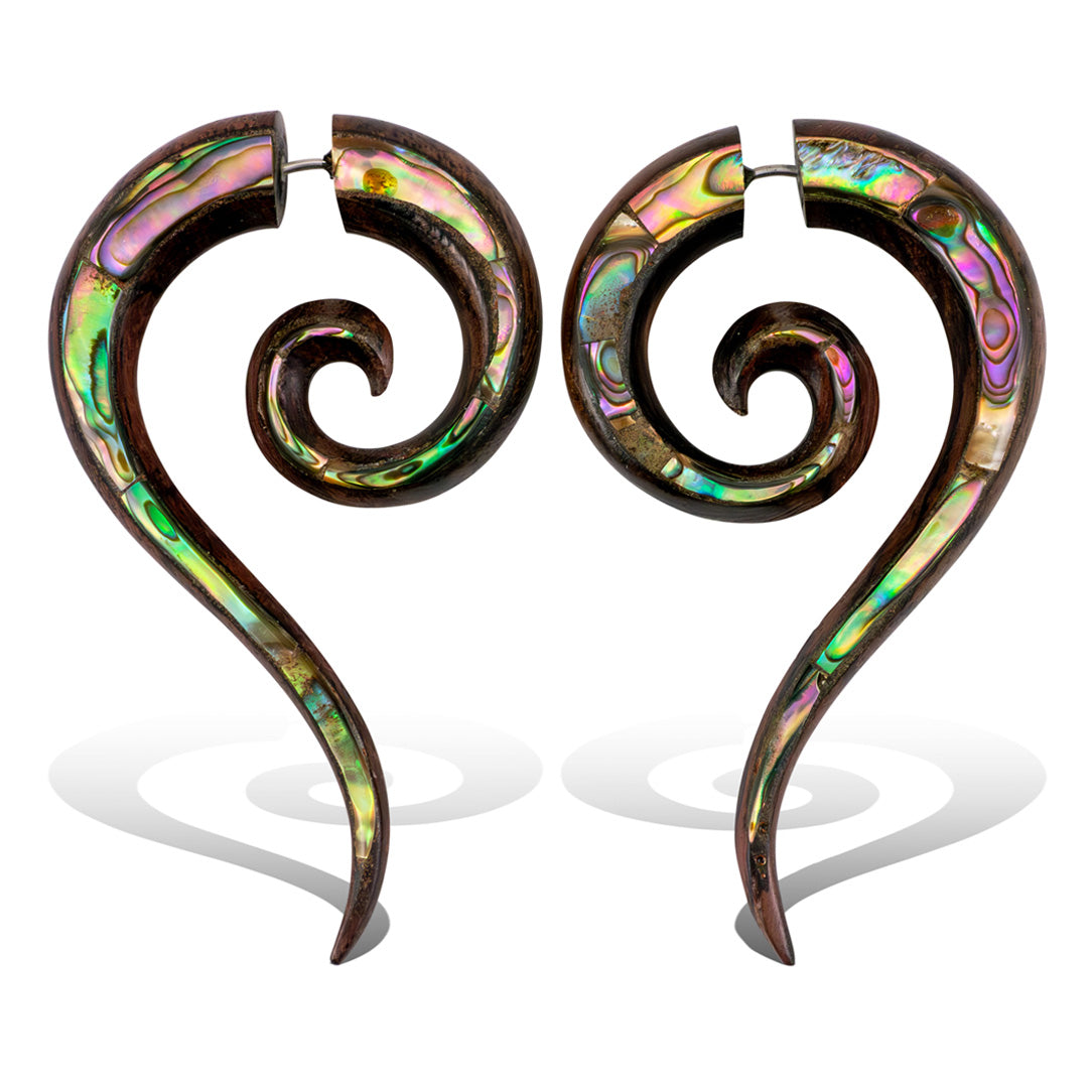 Eternity Spirals - Wood & Shell