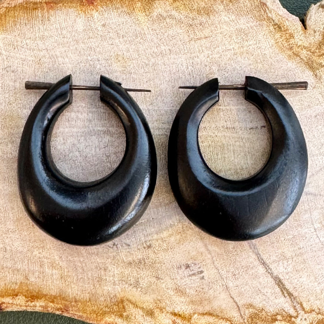 Alanna Hoops - Wood
