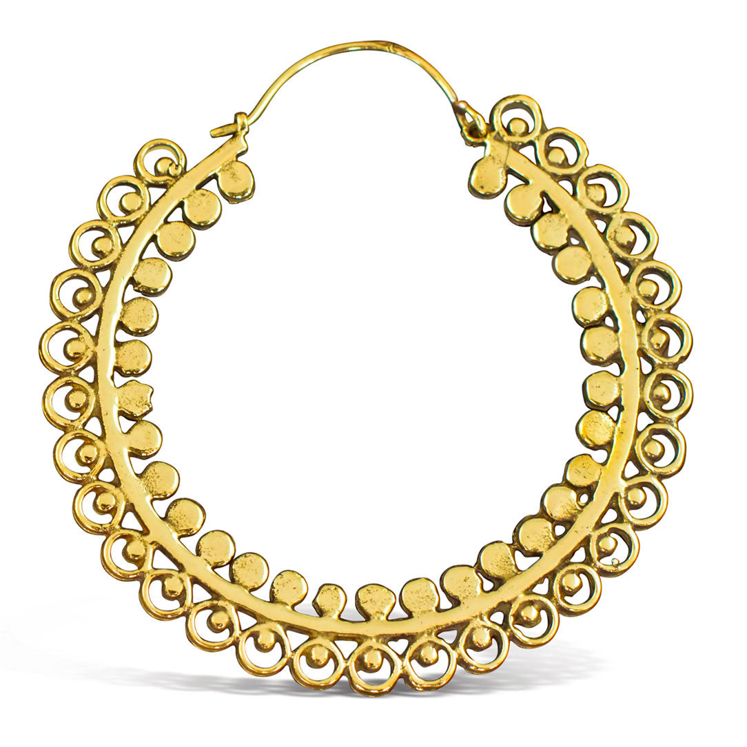 Fawn Brass Hoops