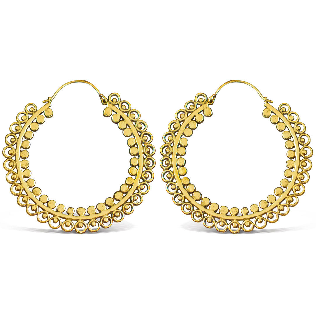 Fawn Brass Hoops