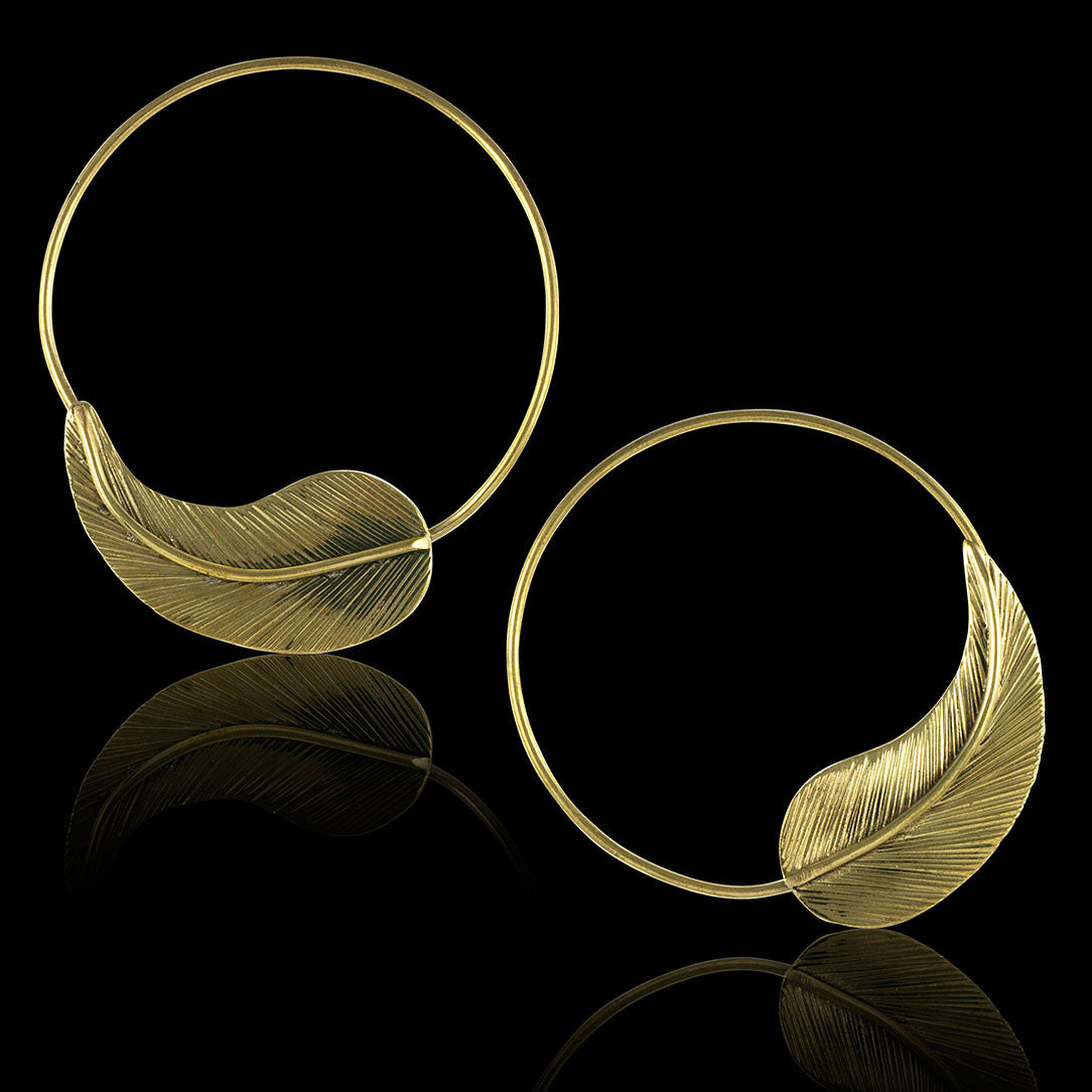 Autumn Leaf Hoops