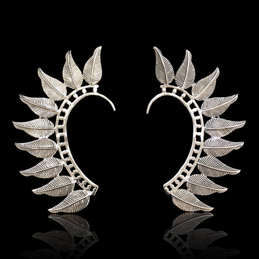 Feather Ear Cuffs - Brass