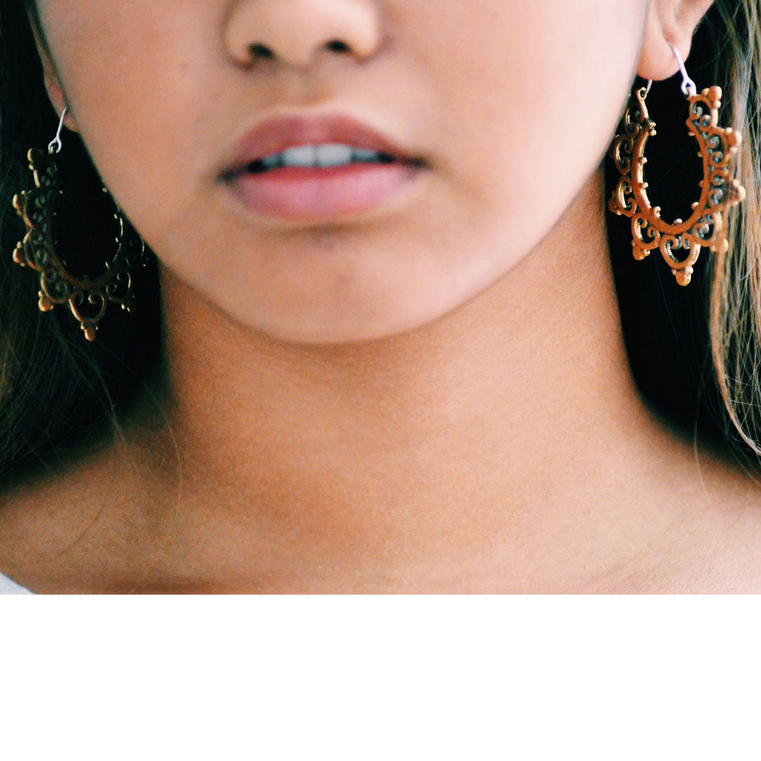 Gita Hoops - Silver Posts