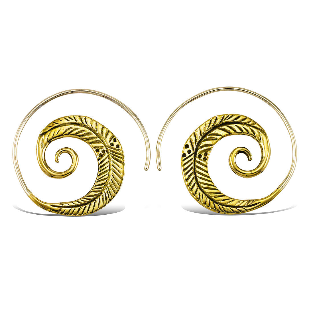 Leaf Spirals - Silver Posts