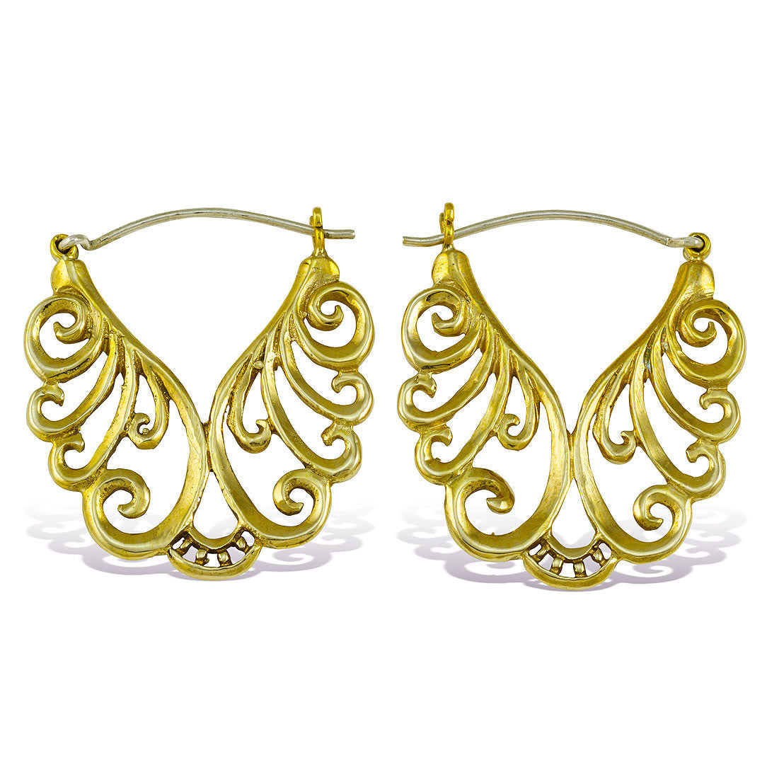 Waterfall Hoops - Silver Post