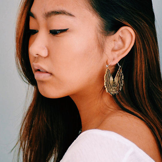 Mandala Hoops - Silver Posts