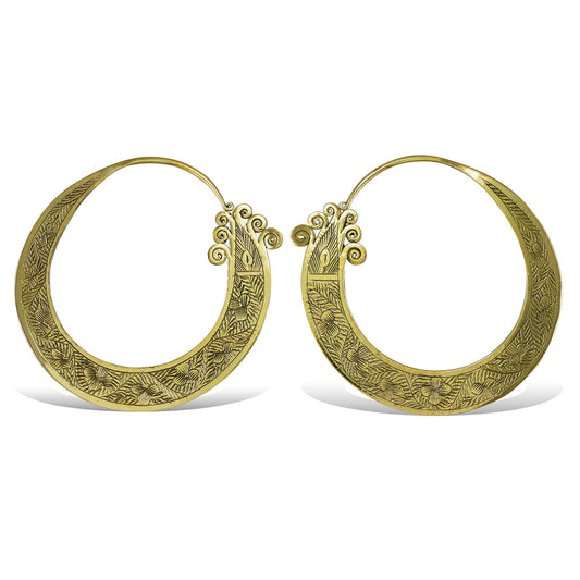 Burmese Hoops - Brass