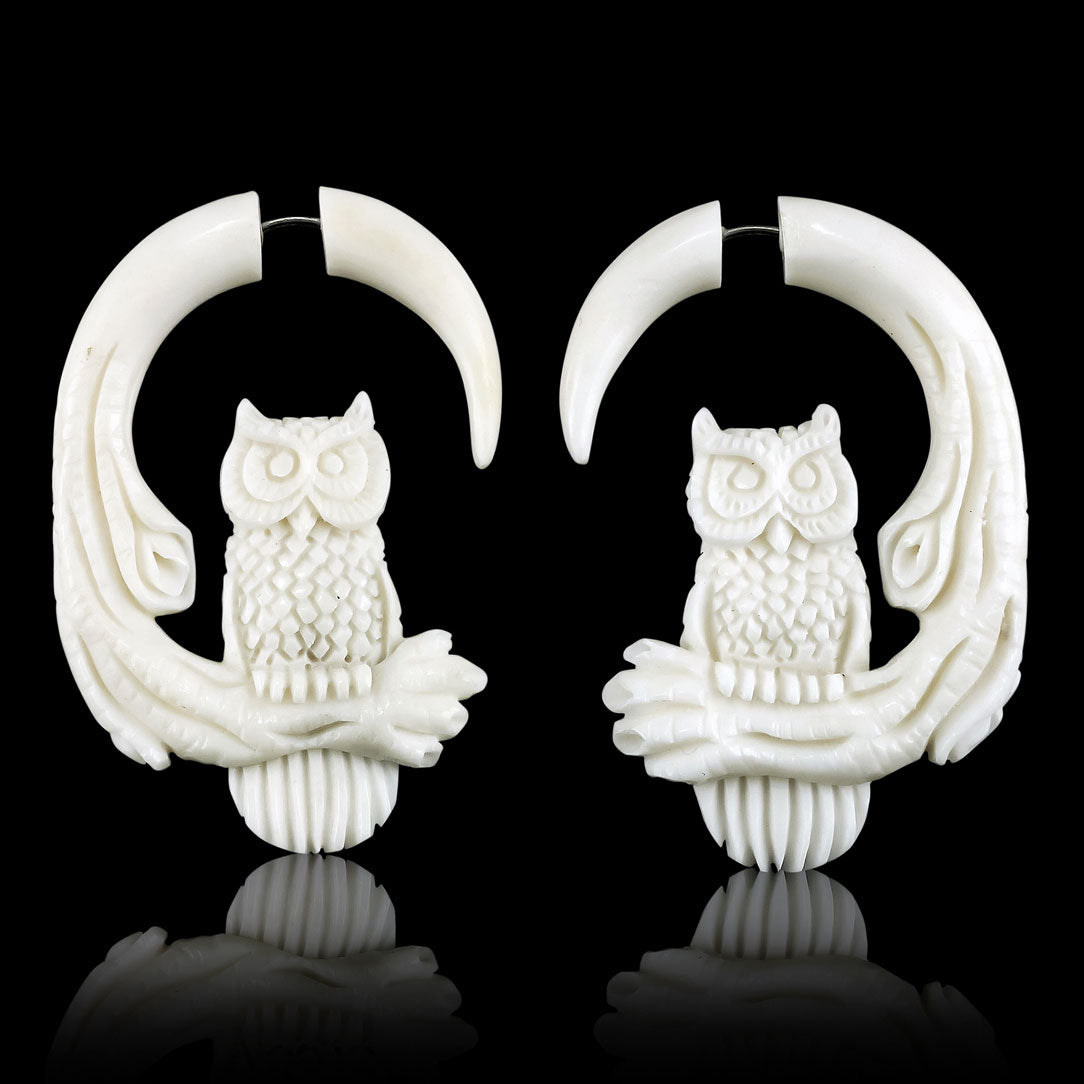 Perched Owl - Bone