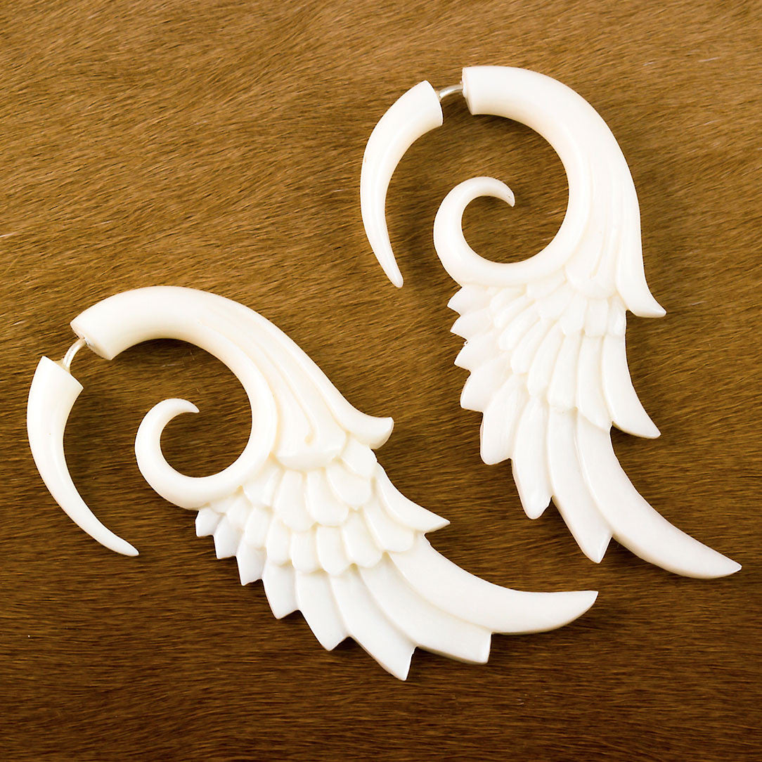Flared Wings - Bone