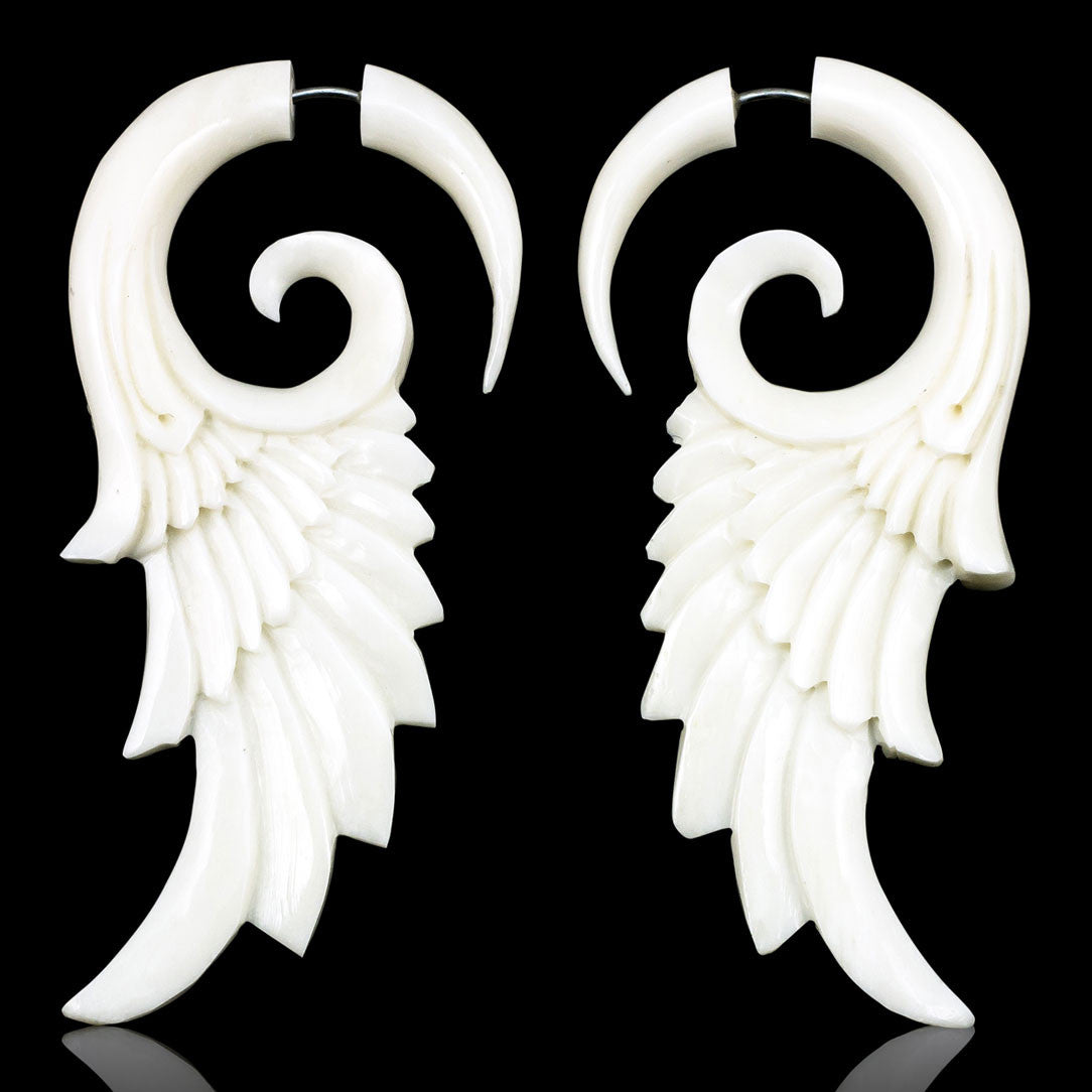 Flared Wings - Bone