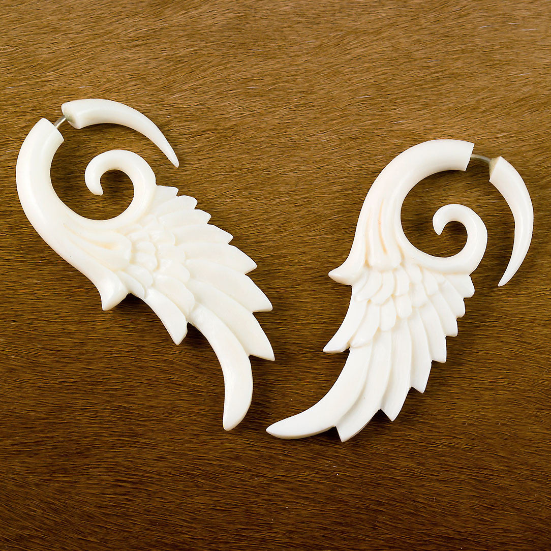 Flared Wings - Bone