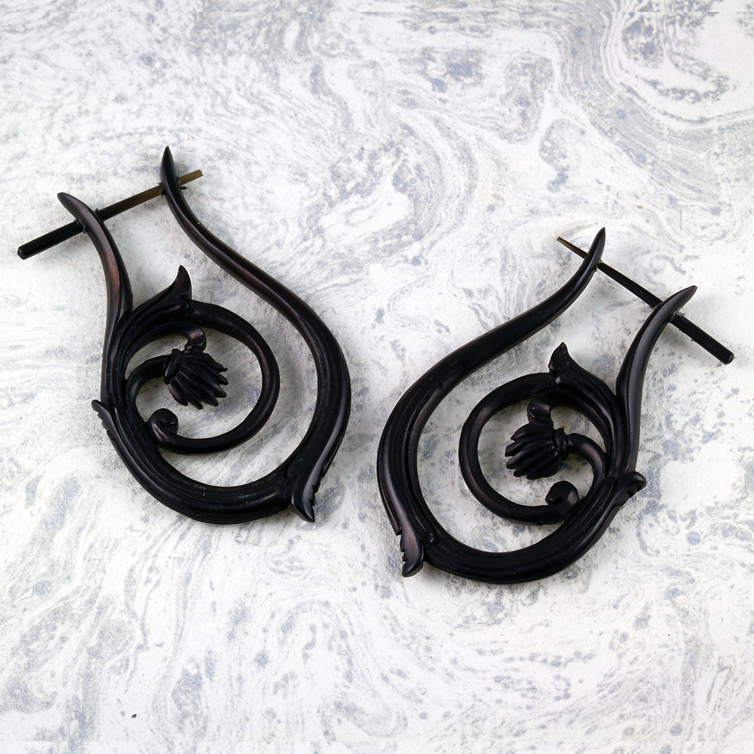 Teardrop Hoops - Horn