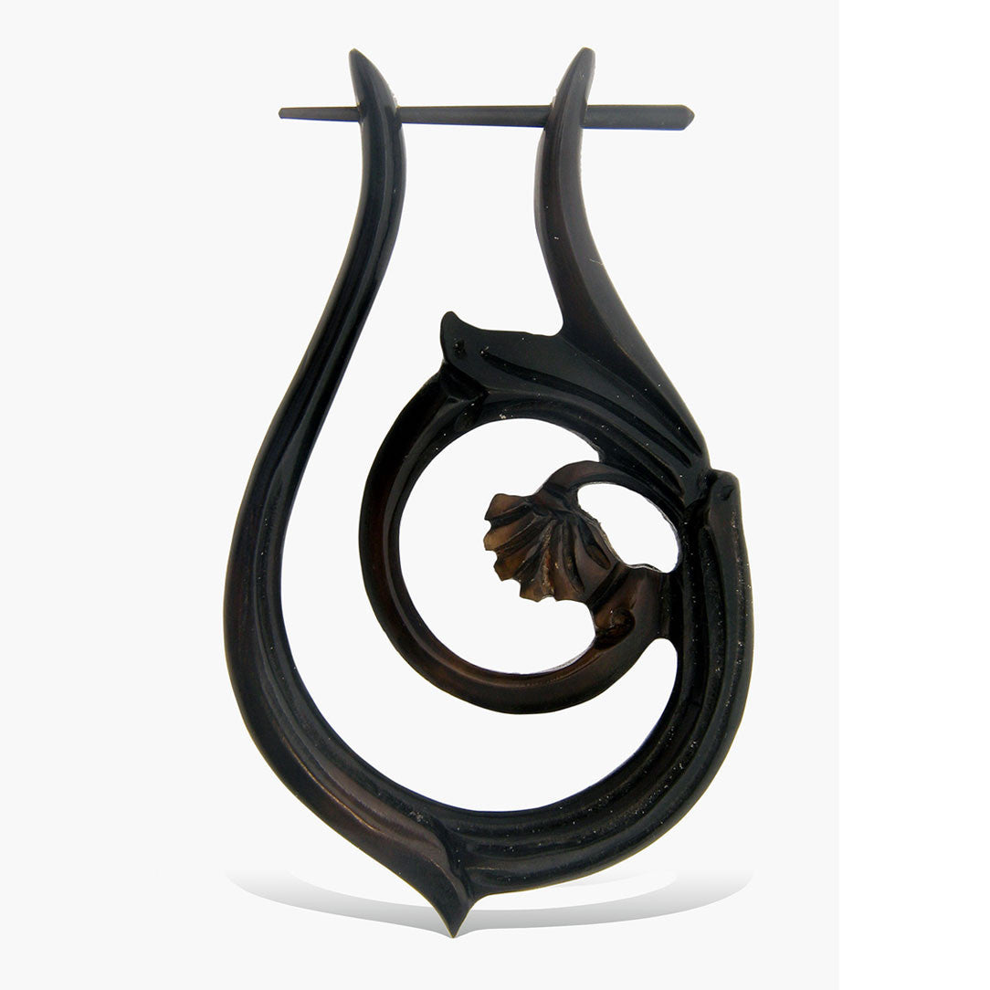 Teardrop Hoops - Horn