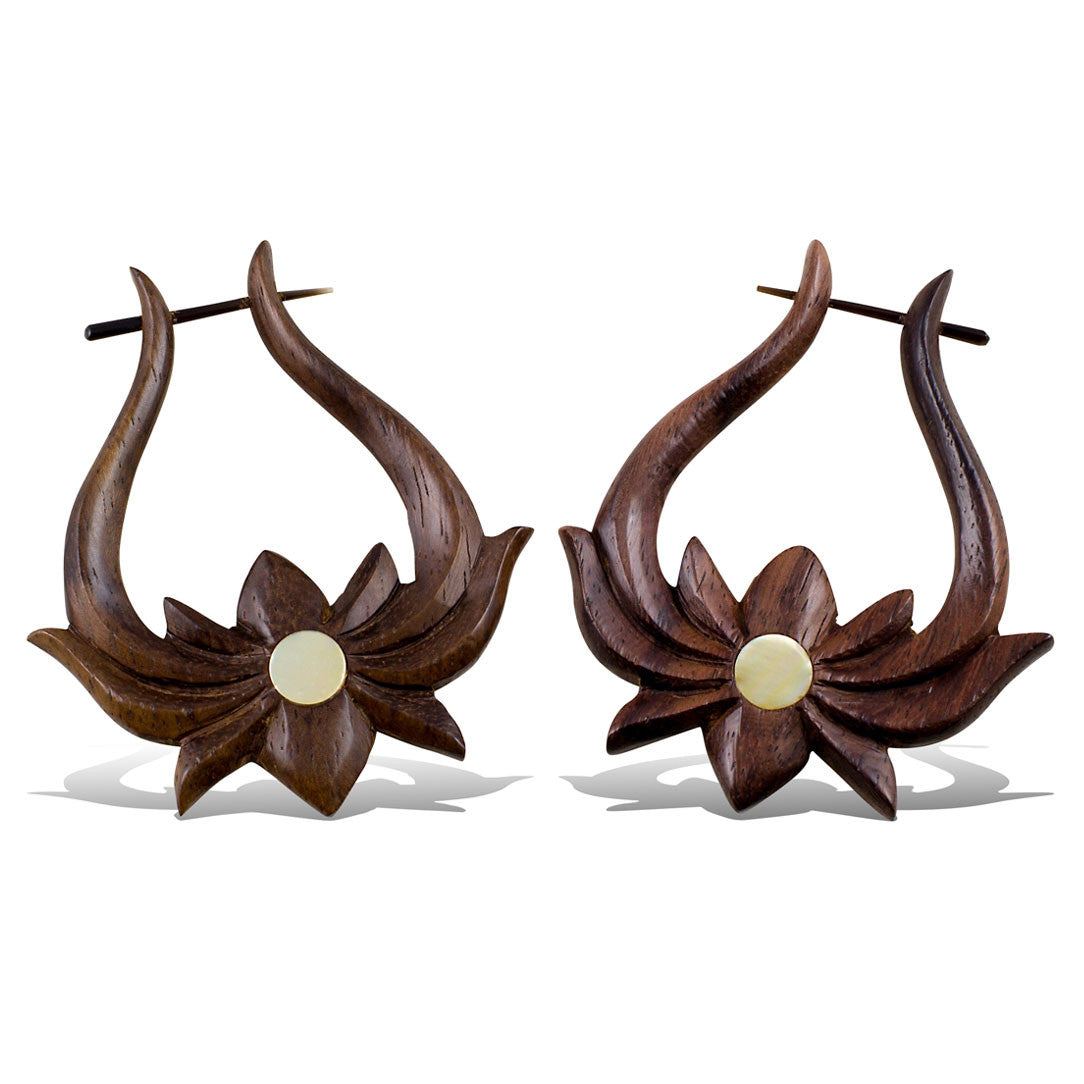 Lotus Hoops - Wood & Shell