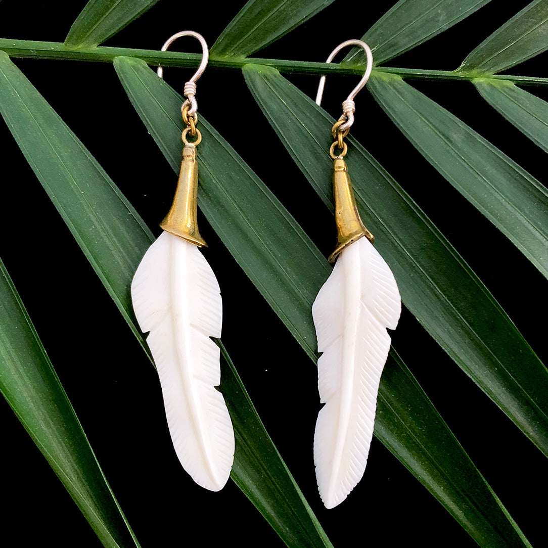 Small Summer Feathers - Bone