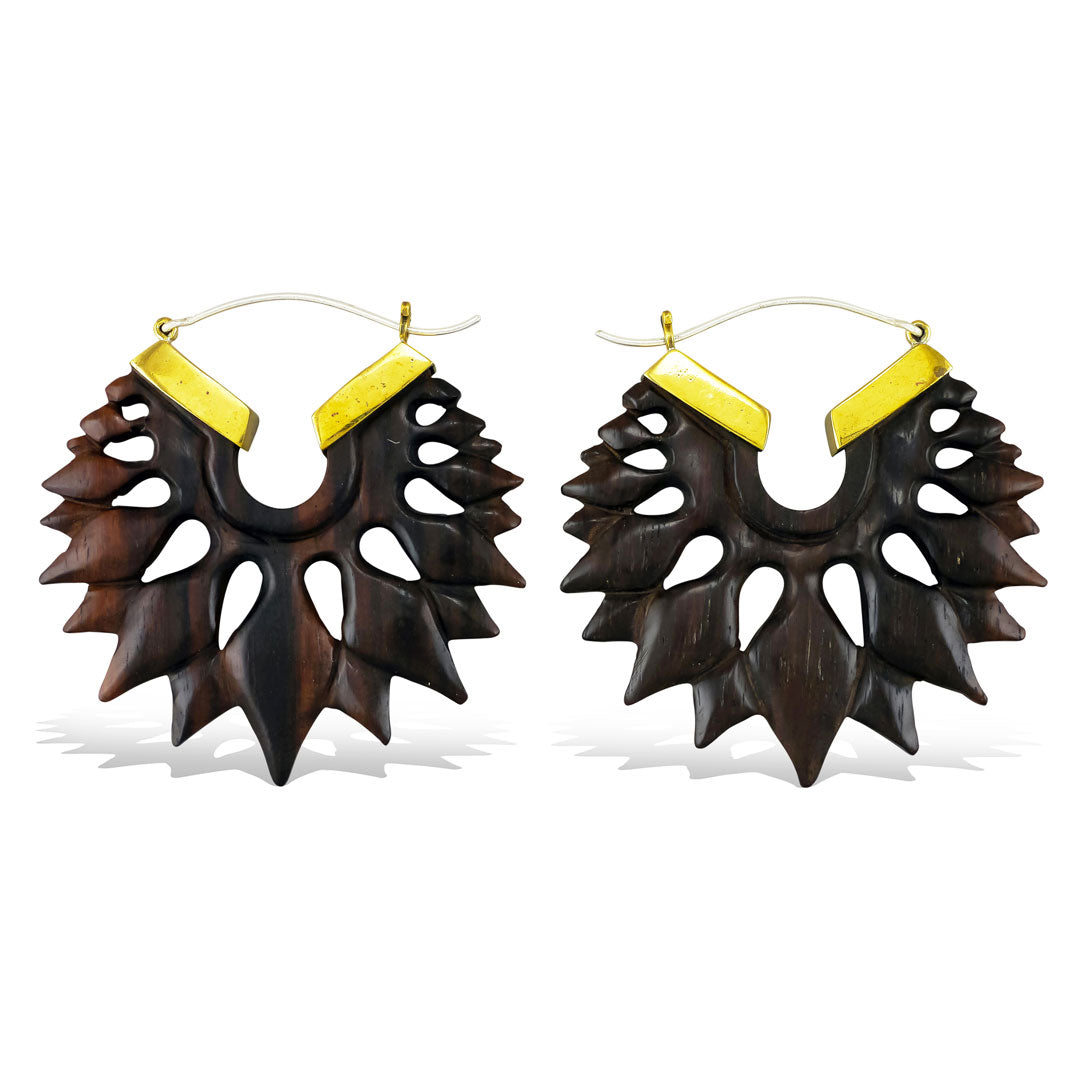 Spade Hoops - Wood