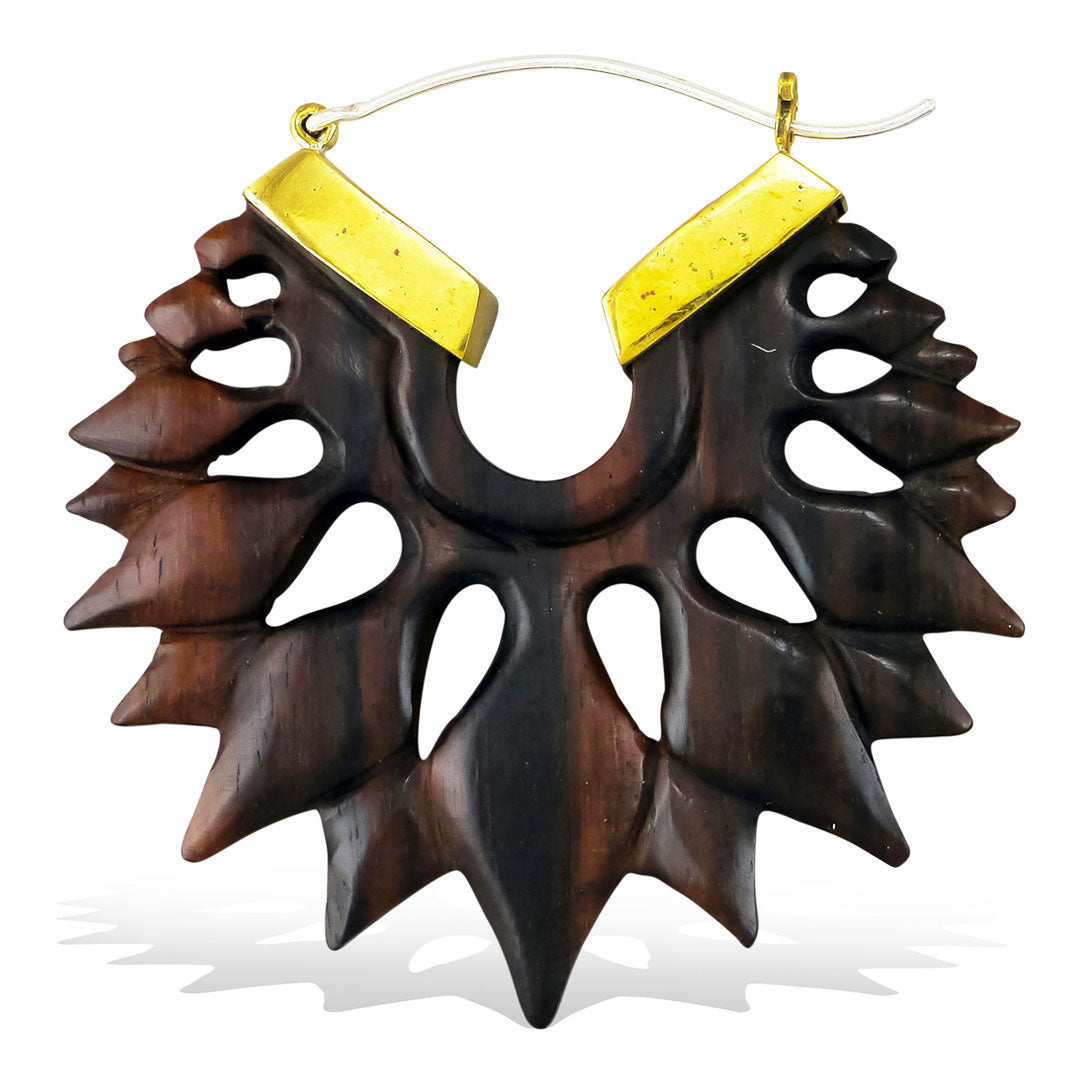 Spade Hoops - Wood