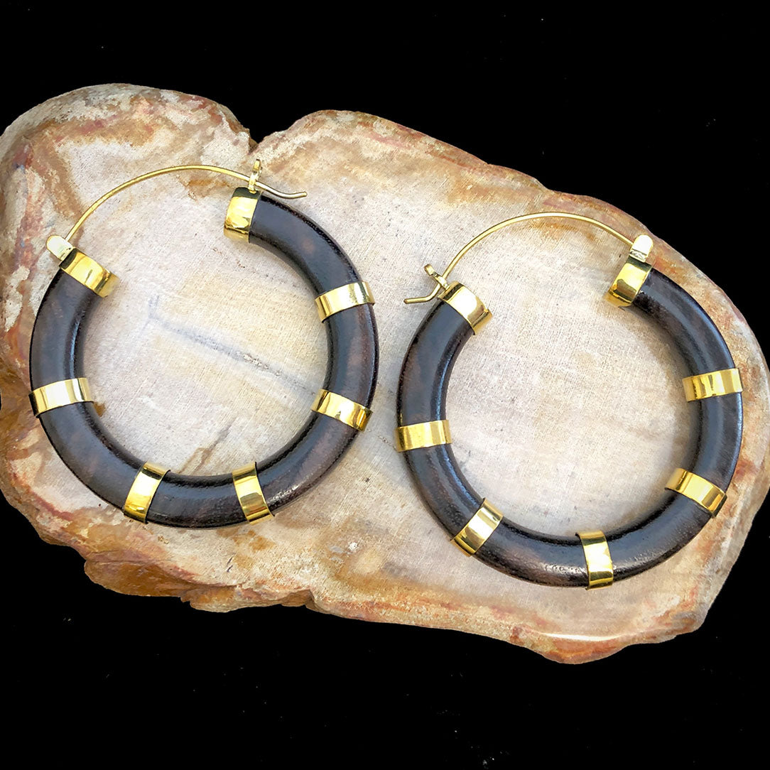 Kahyeer Hoops - Wood