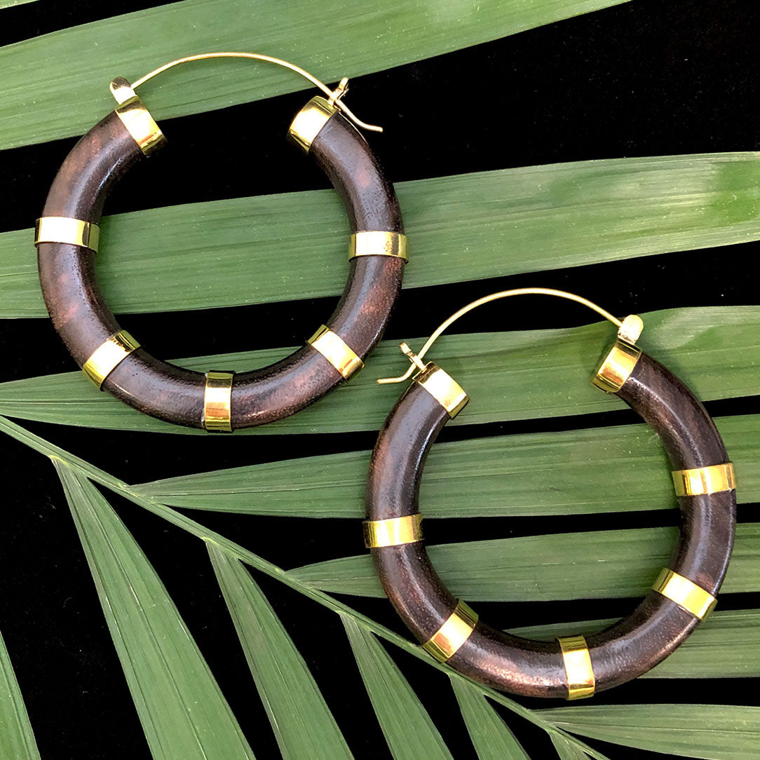 Kahyeer Hoops - Wood