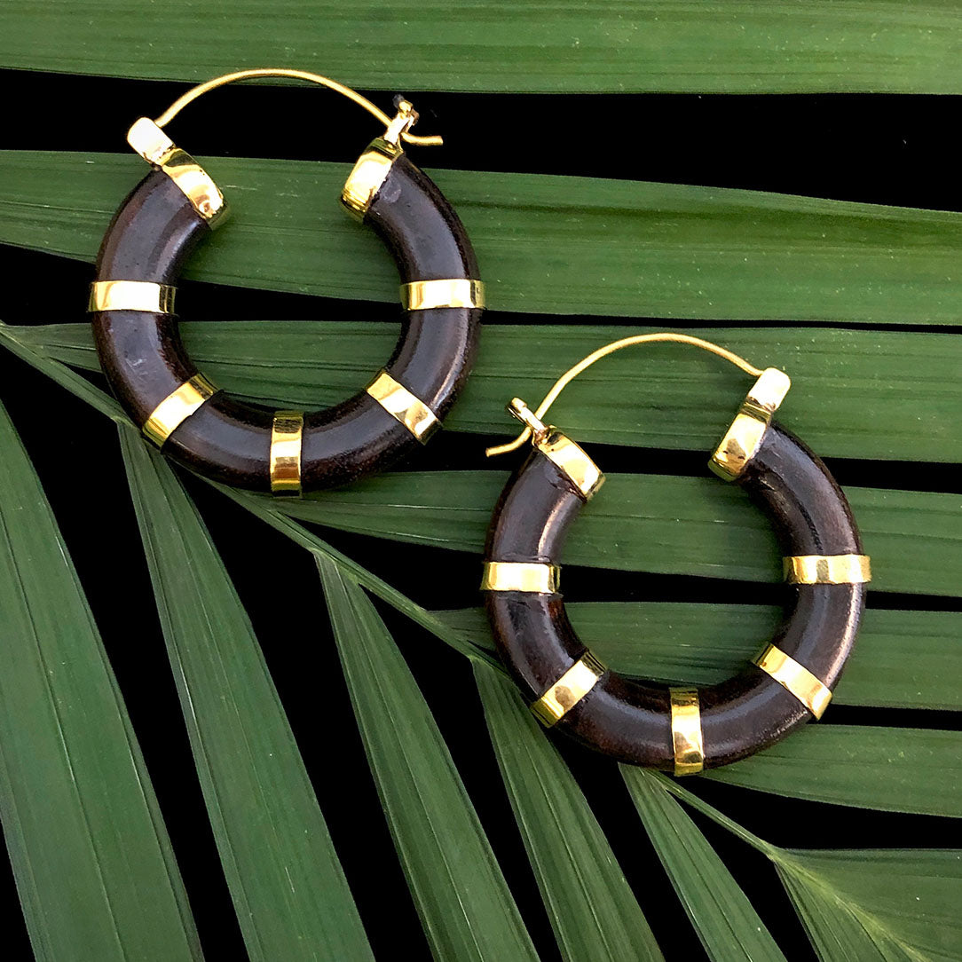 Kahyeer Hoops - Wood