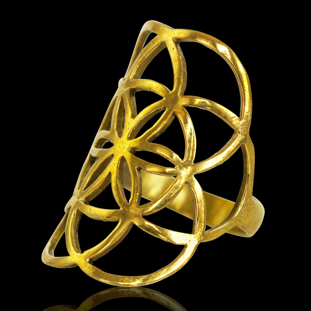 Seed of Life Ring - Brass