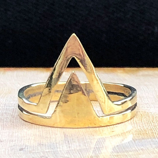 Rising Peak Ring - Brass