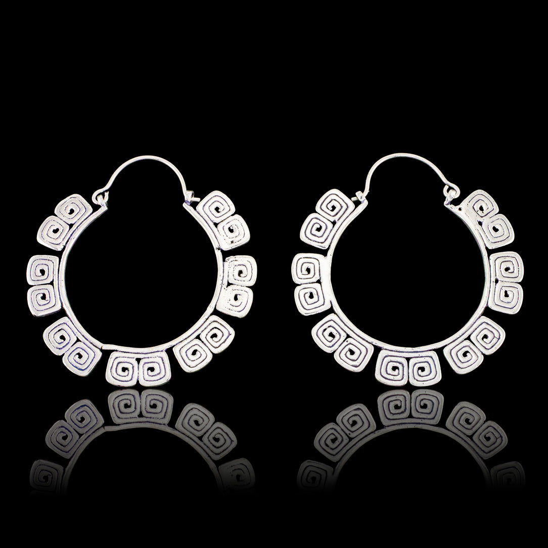Inca Patterned Hoops