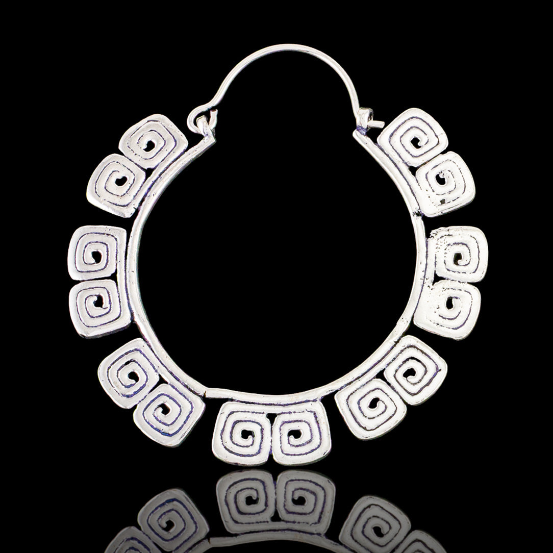 Inca Patterned Hoops