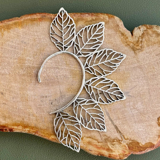 Leaf Ear Cuffs - Silver