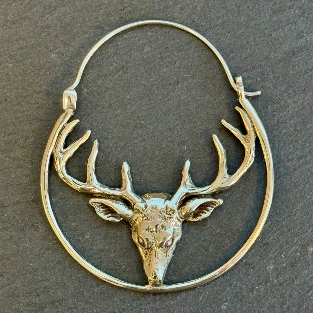 Deer Hoops - Silver Posts