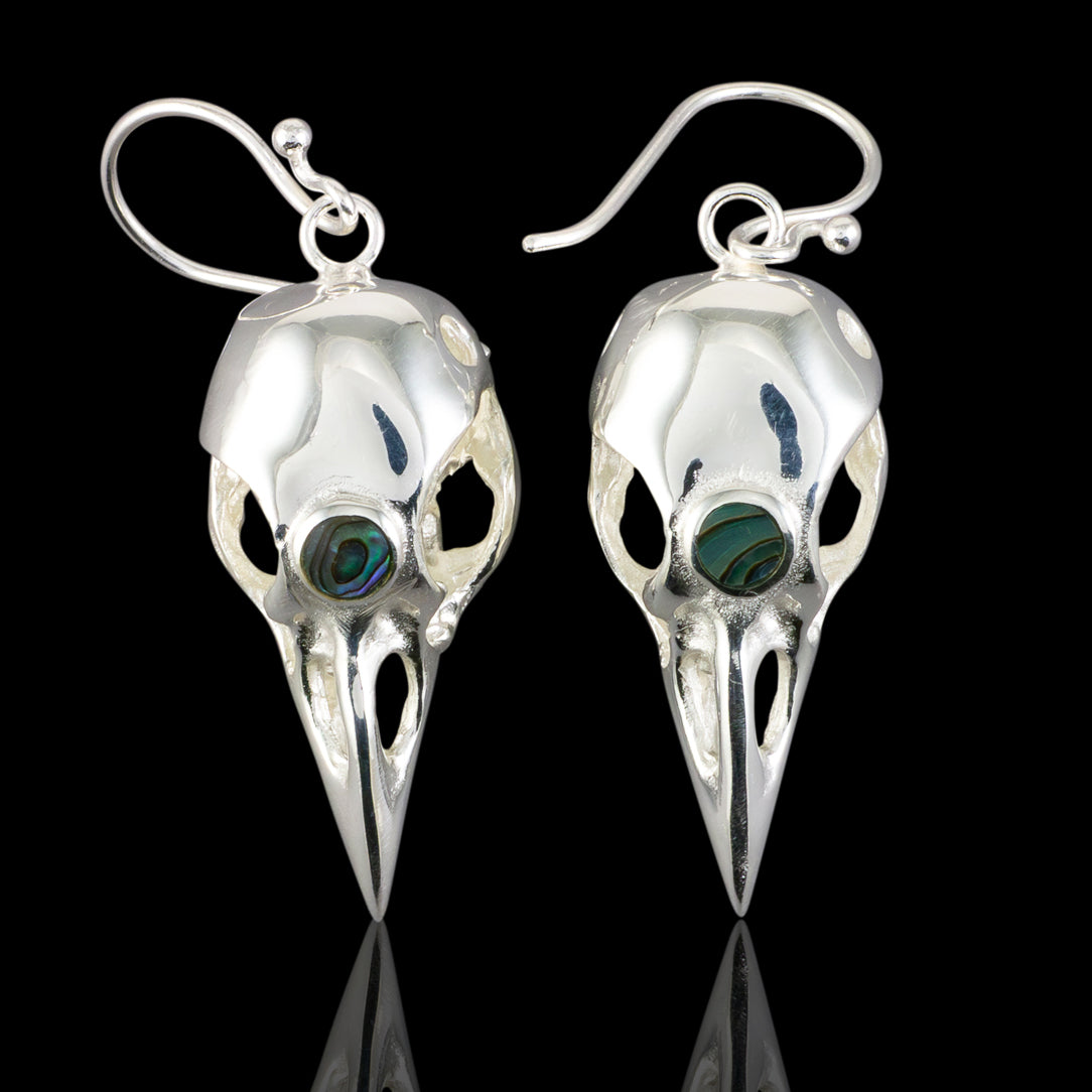 Abalone Ravens - Silver Posts