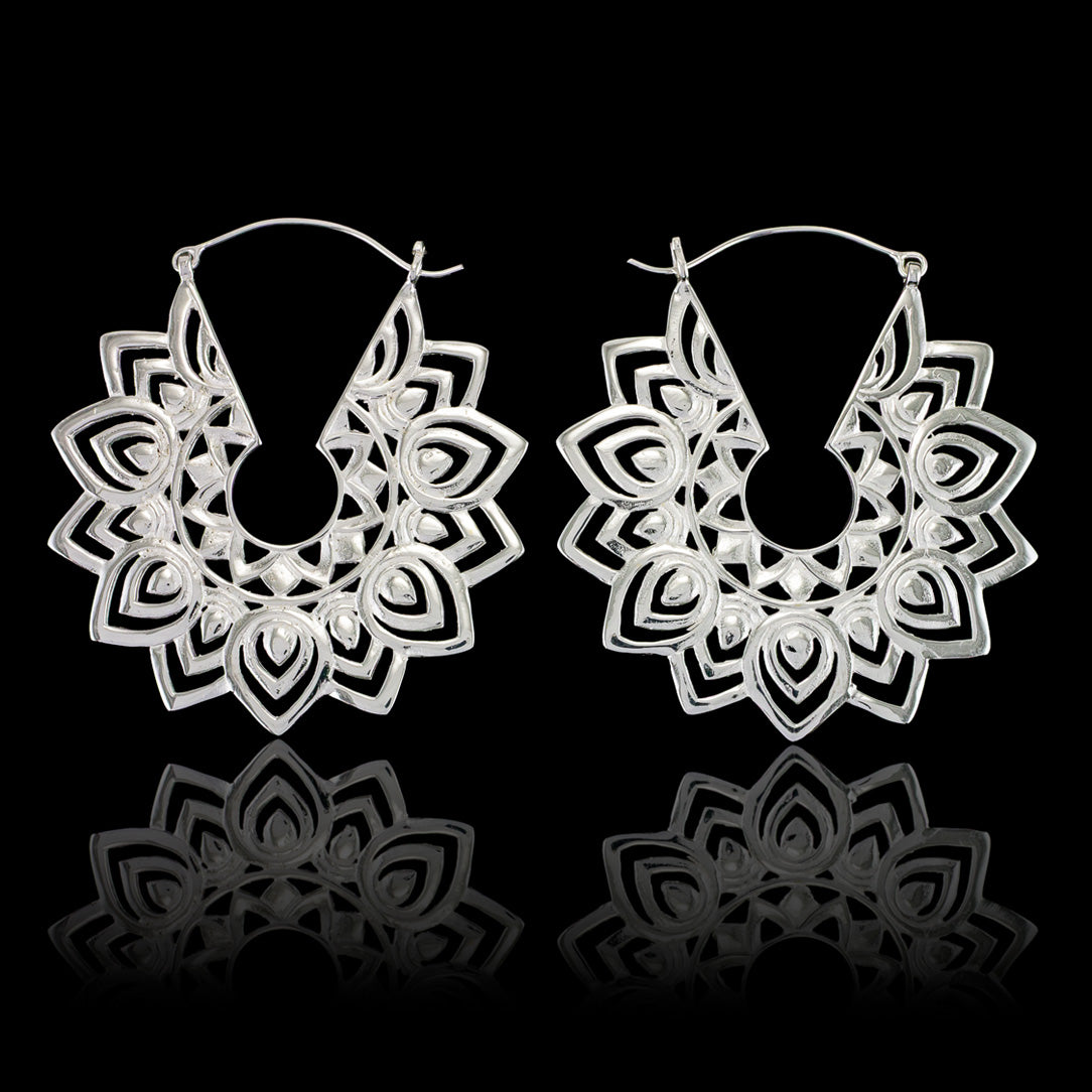 Sunflower Hoops - Silver Posts