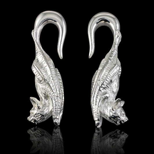 Hanging Bats - Silver