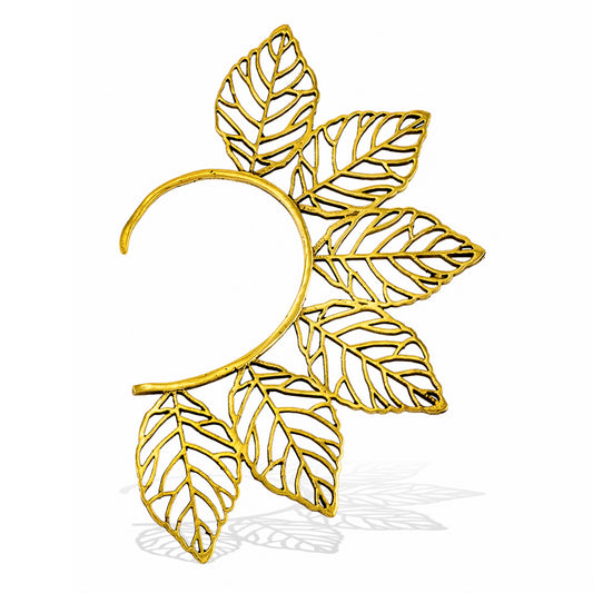 Leaf Ear Cuffs - Brass