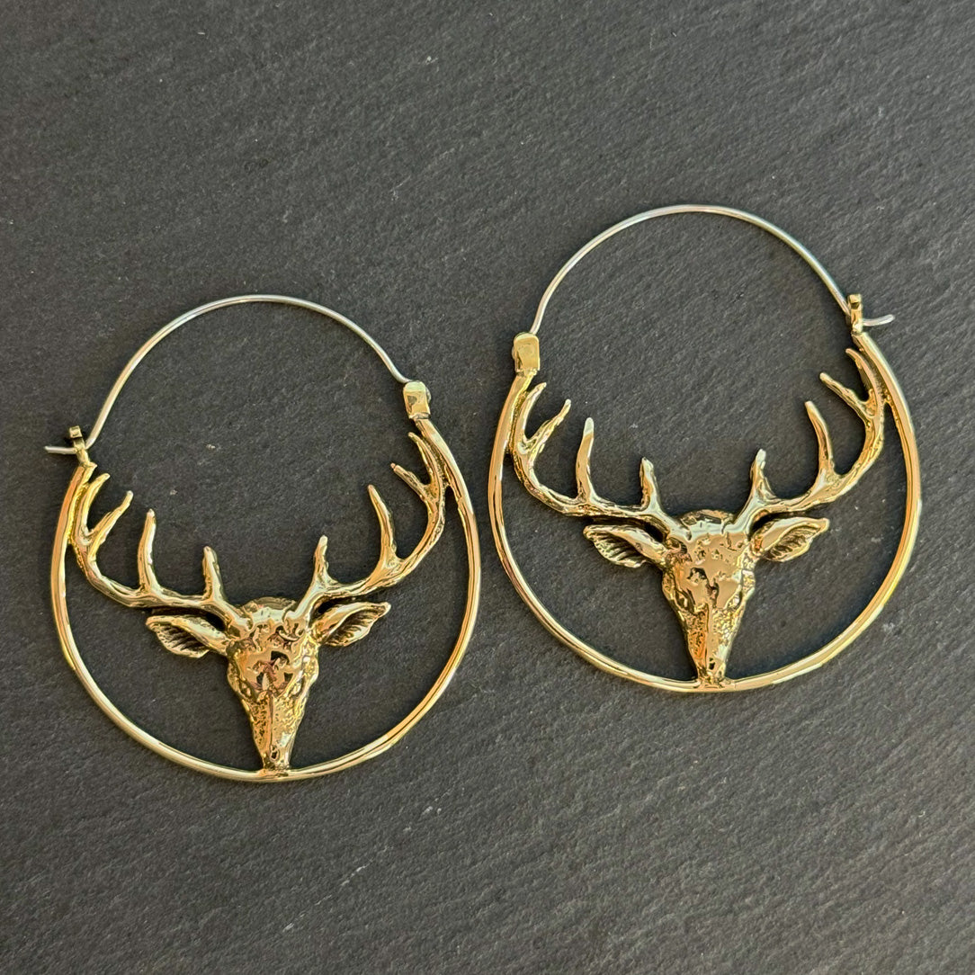 Deer Hoops - Silver Posts