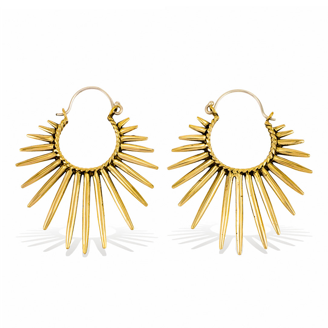 Spiked Hoops - Silver Posts