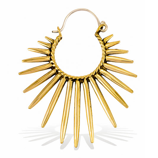Spiked Hoops - Silver Posts