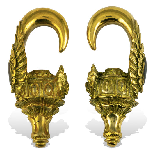 Pharaoh Drops - Brass & Abalone