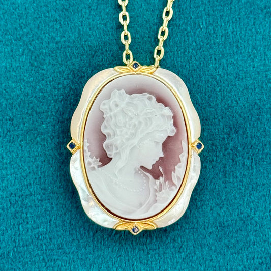 Charlotte - Agate Cameo & Brooch