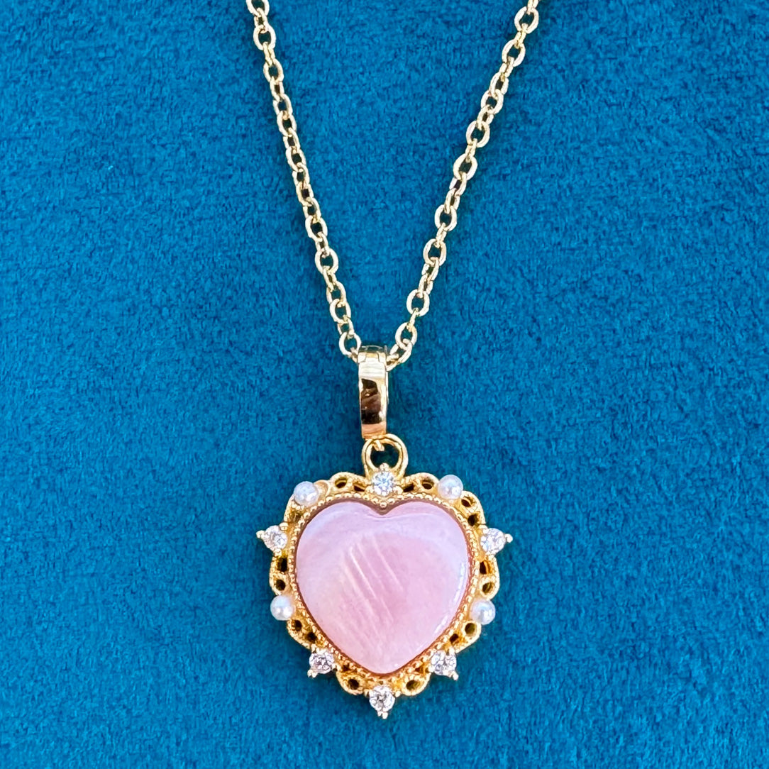 Heart - Pink Shell Cameo