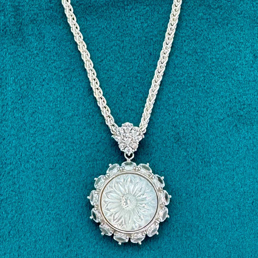 Crystal Sunflower - Shell Cameo