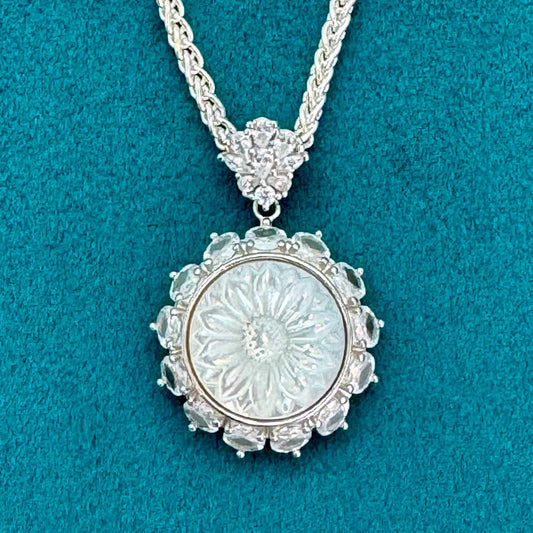 Crystal Sunflower - Shell Cameo